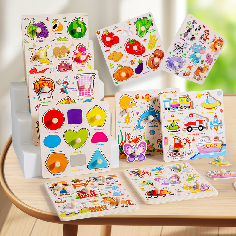 Woodworking Kids Toys - ألعاب ألغاز خشبية من مونتيسوري للأطفال،