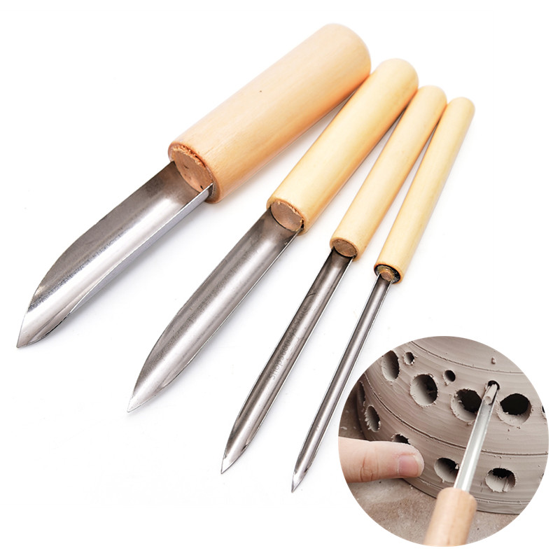 Wood Chisel Set - أداة الفخار الناخس 4 قطعة/مجموعة الفولاذ