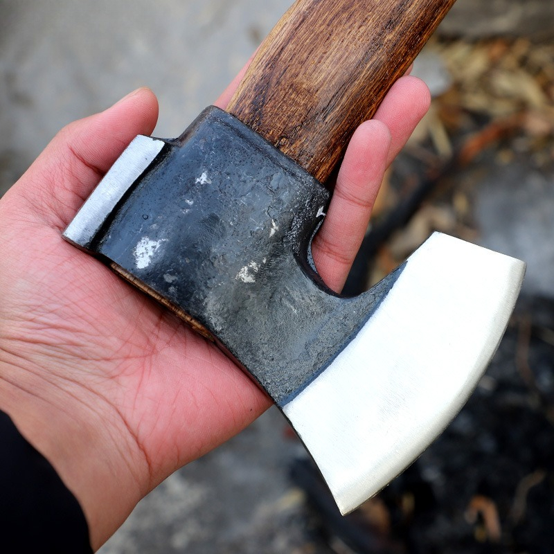 Woodworking Hatchet - فأس تكتيكي خارجي بمقبض حديدي، مصنوع