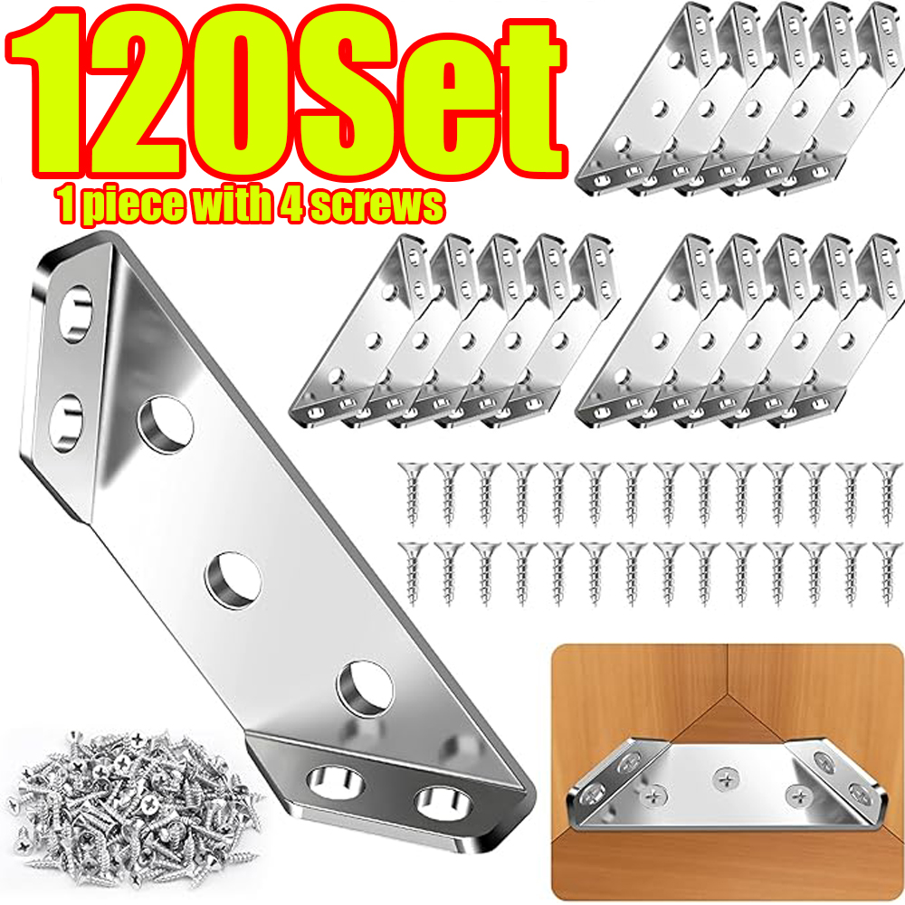 Woodworking Joint Types - 1-120 مجموعة موصلات زاوية للأثاث من