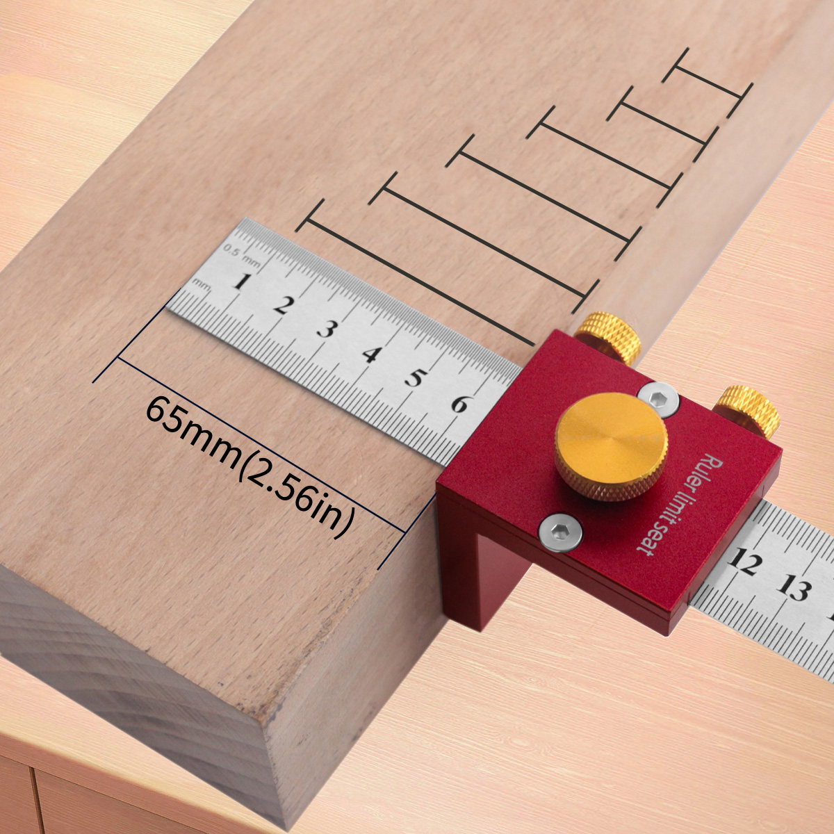 Woodworking Gauge - 30 سنتيمتر/12 بوصة يخدش حاكم 90