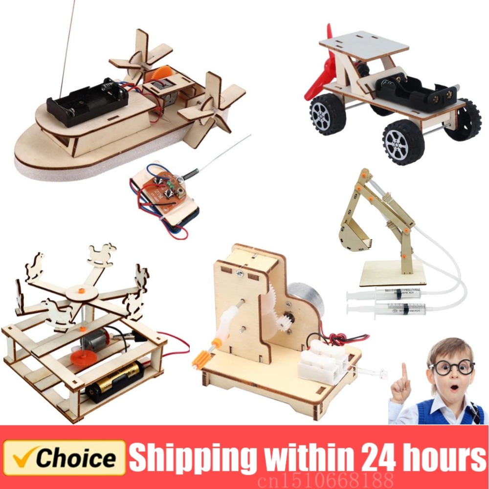 Woodworking Kids Toys - نموذج قارب خشبي ديي ألعاب العلوم