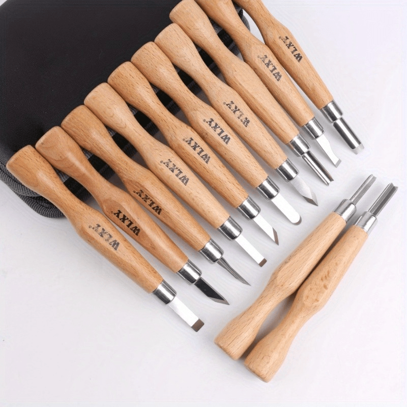 Wood Chisel Set - مجموعة من 12 أداة نحت خشبية