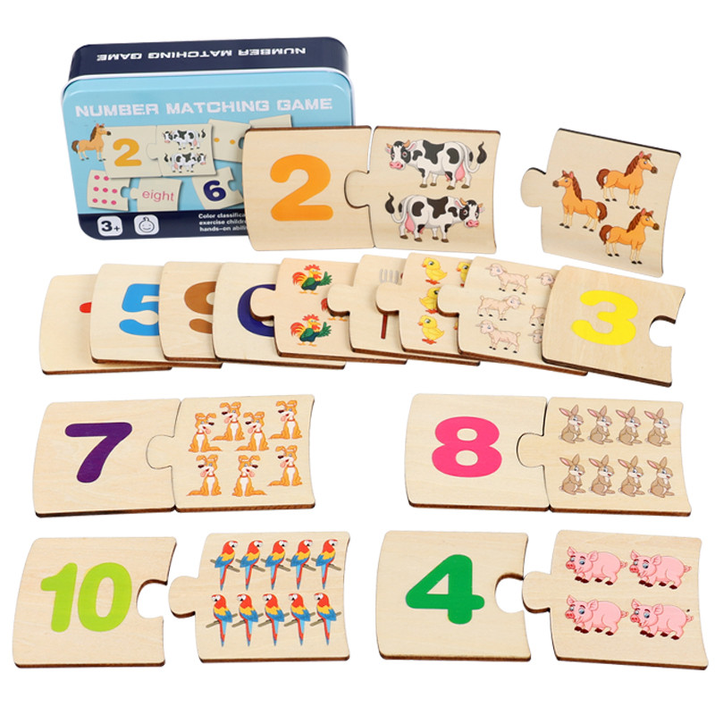 Woodworking Kids Toys - الأطفال صندوق حديد عدد التنوير يقترن