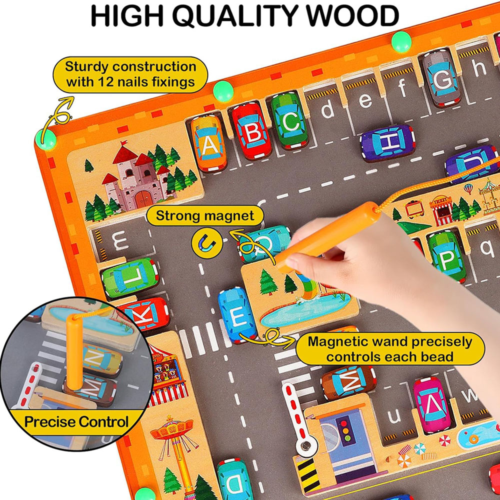 متاهة الألوان والأرقام المغناط - مراجعة Woodworking Game وسعره