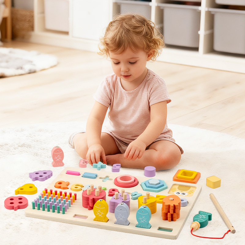 لوح لوغاريتمي خشبي متعدد الوظا - مراجعة Woodworking Kids Toys وسعره