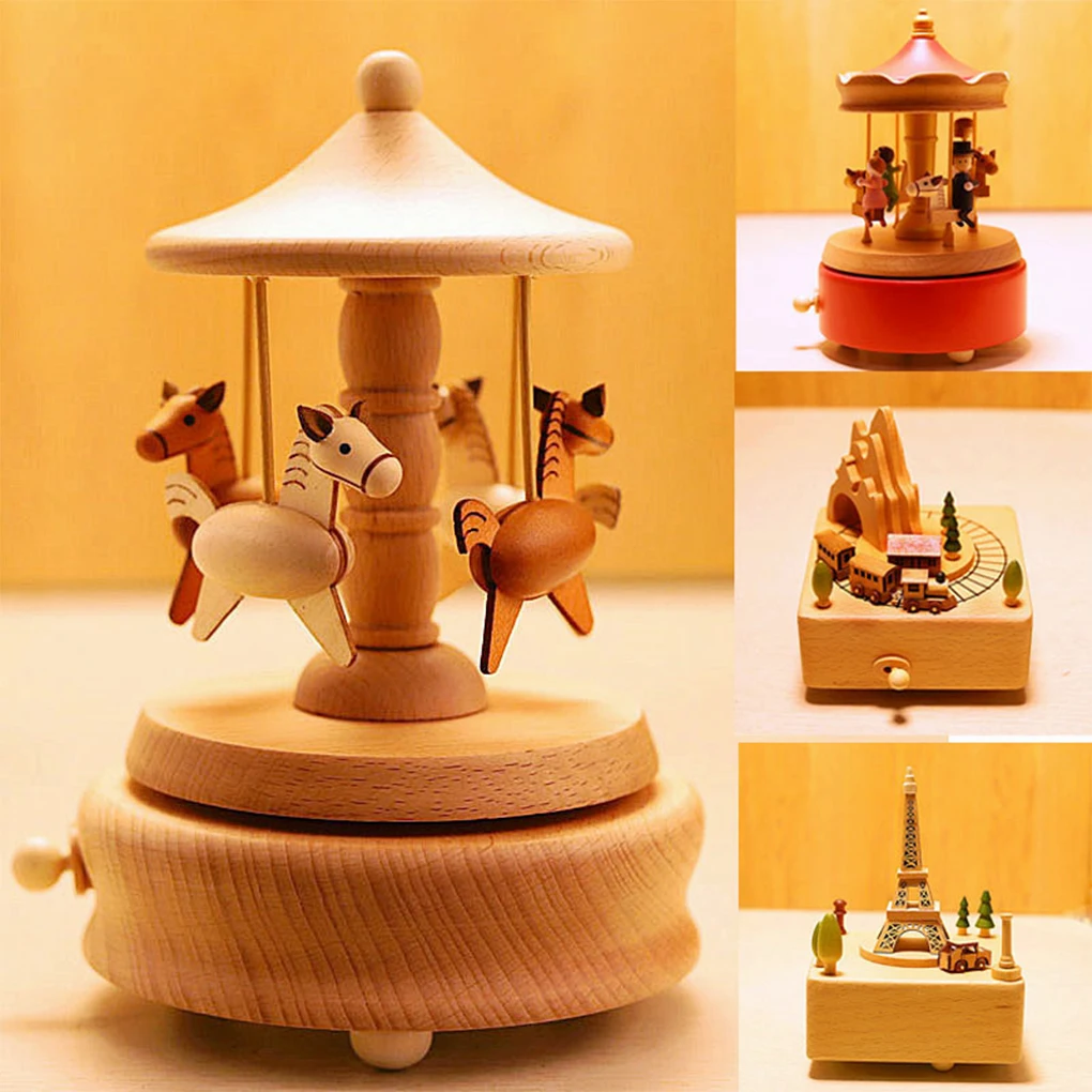 صندوق تشغيل الموسيقى الدائري ا - مراجعة Woodworking Kids Toys وسعره