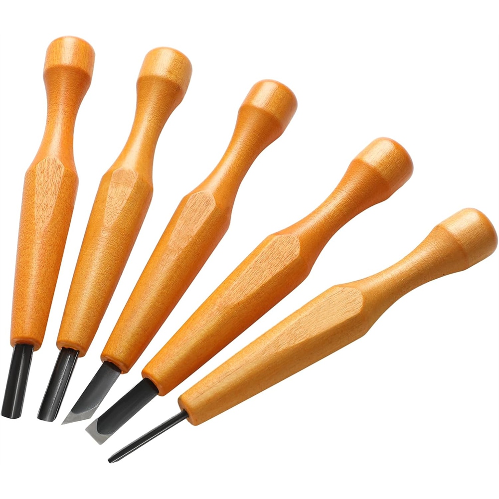5 قطع من أدوات نحت Linocut مجم - مراجعة Wood Chisel Set وسعره