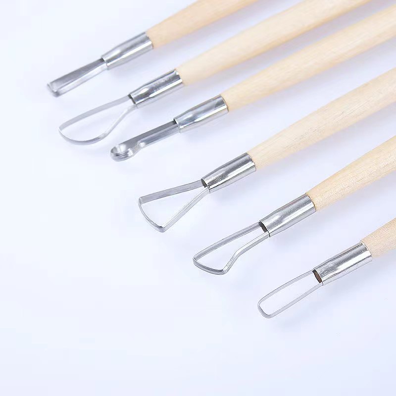 6 قطعة مقبض خشبي الشمع الفخار  - مراجعة Wood Chisel Set وسعره