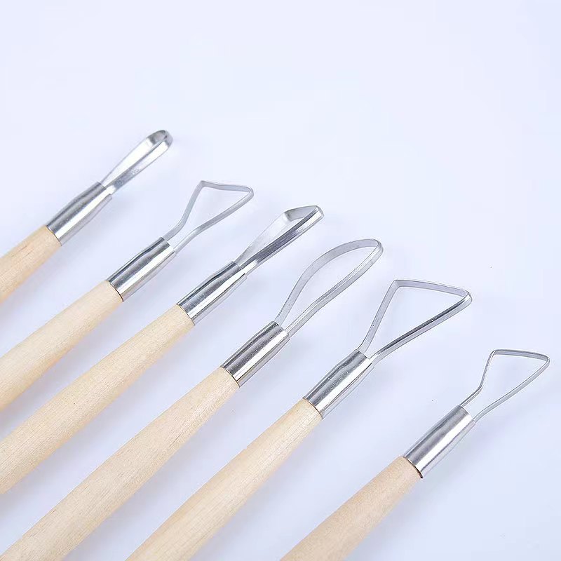 6 قطعة مقبض خشبي الشمع الفخار  - مراجعة Wood Chisel Set وسعره